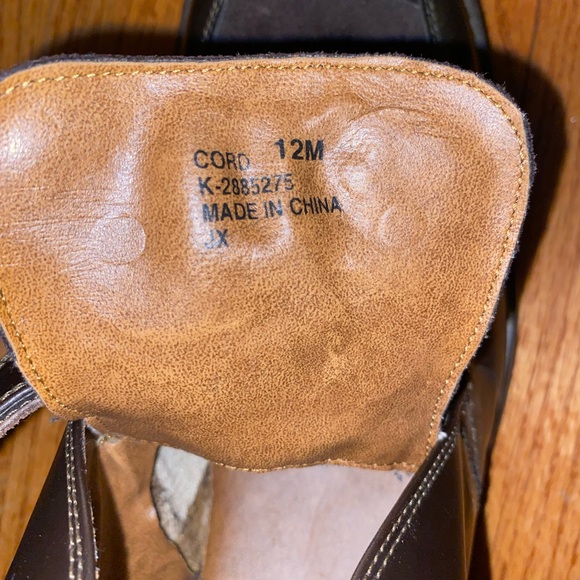 Brown Leather Dress Boots with Buckle Detail main image 8